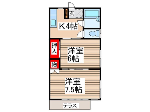 清水コーポＡの物件間取画像